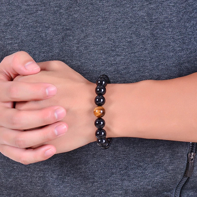 Obsidian Bravery and Protection Bracelet
