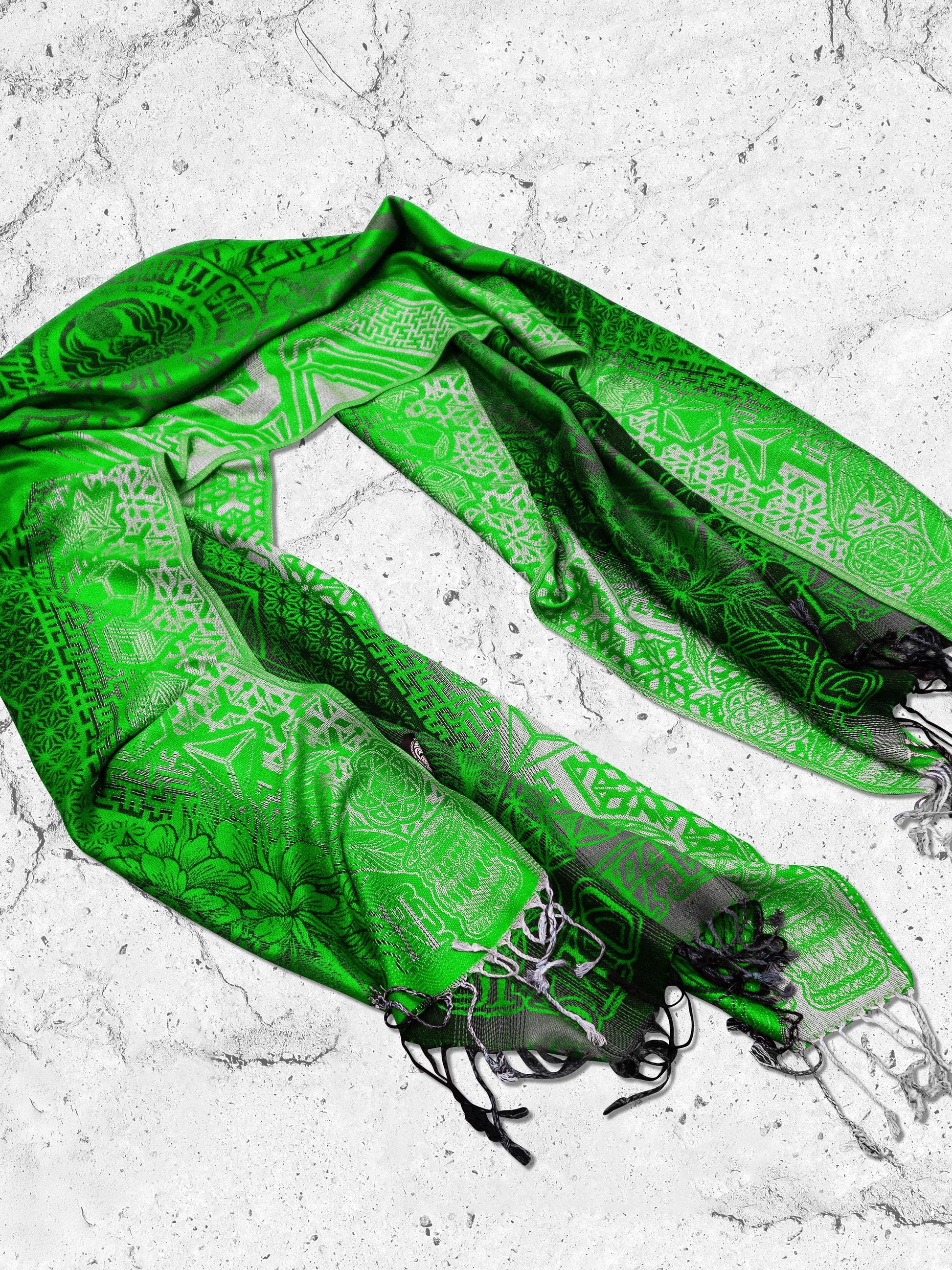 WOUNDS TO WISDOM • Yantrart x Rage Nation • UV-Reactive Gradient Shawl - Concordia Style Boutique