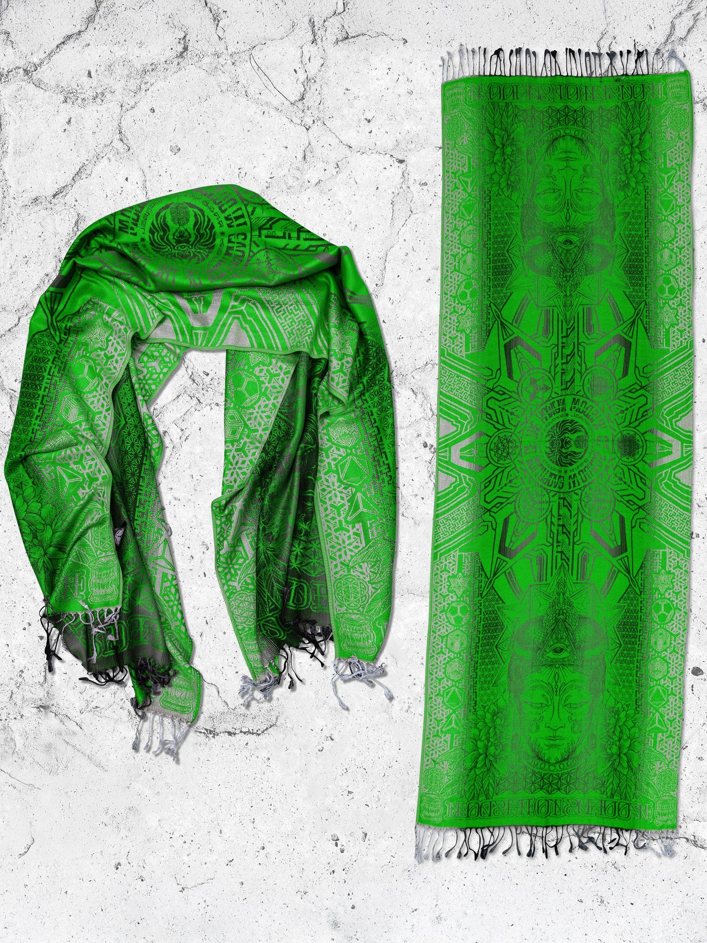WOUNDS TO WISDOM • Yantrart x Rage Nation • UV-Reactive Gradient Shawl - Concordia Style Boutique