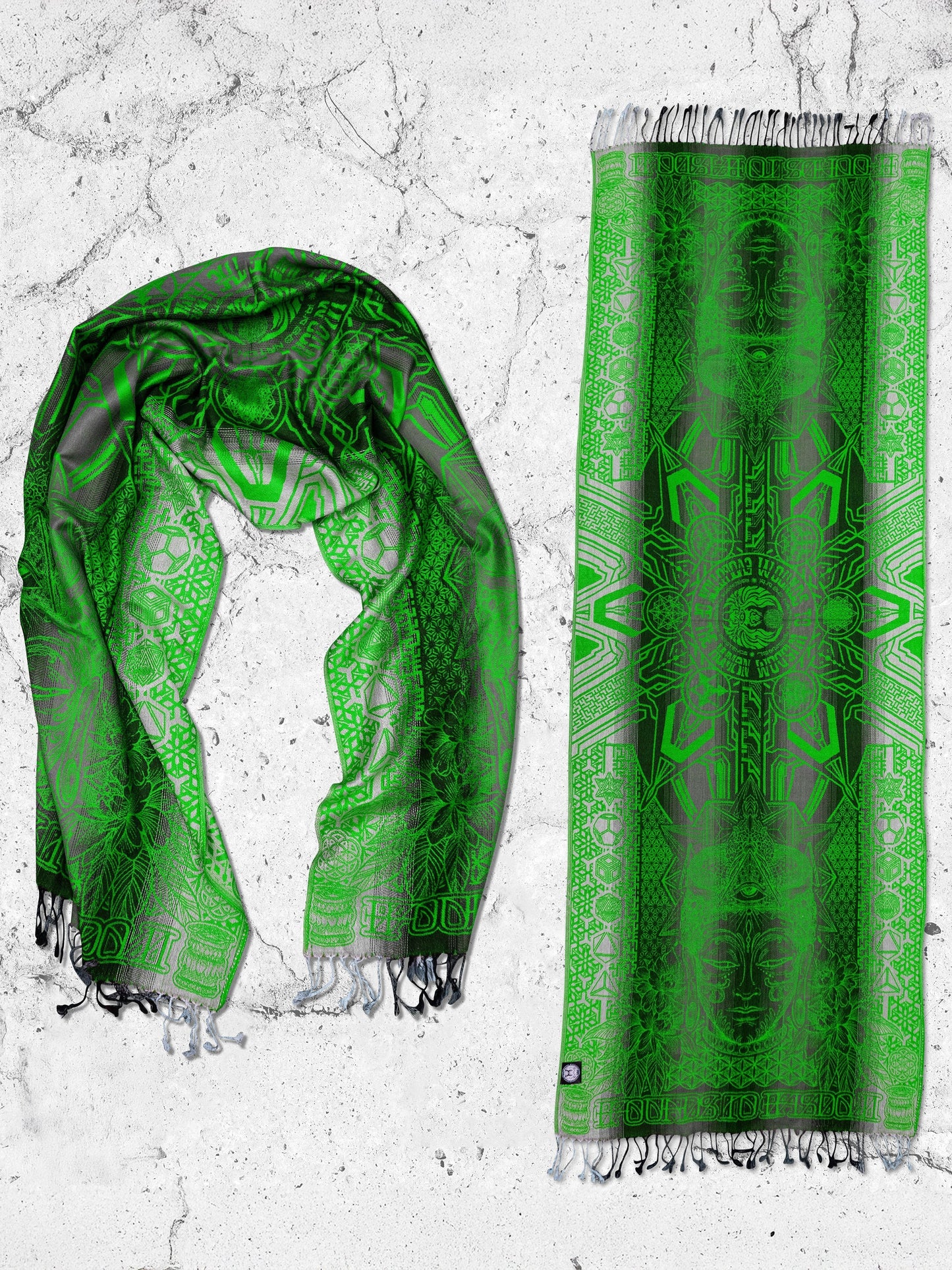 WOUNDS TO WISDOM • Yantrart x Rage Nation • UV-Reactive Gradient Shawl - Concordia Style Boutique