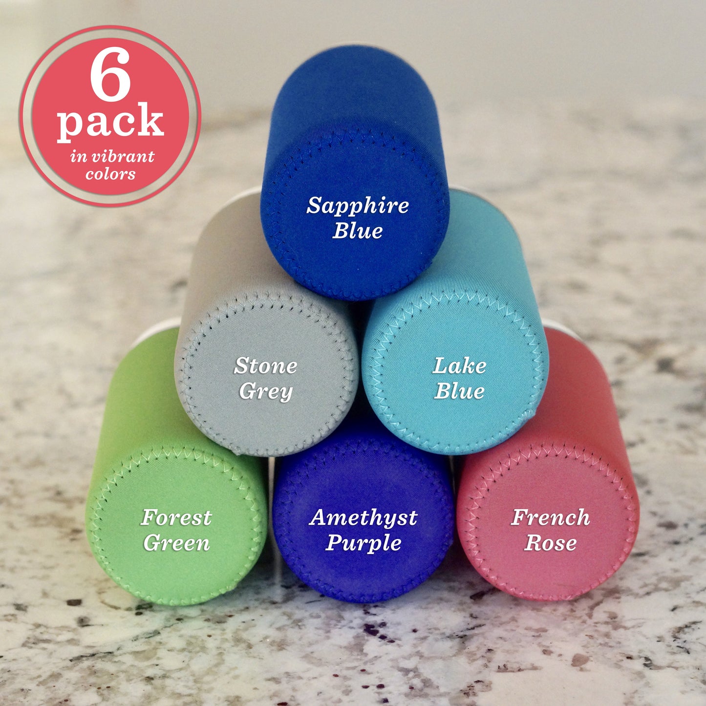 Neoprene Protective Bottle Sleeves Set, for 16 oz Bottles