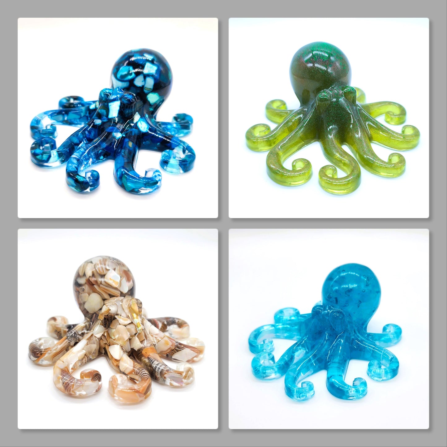 4" Resin Octopus Art Figurine - Eco-Friendly