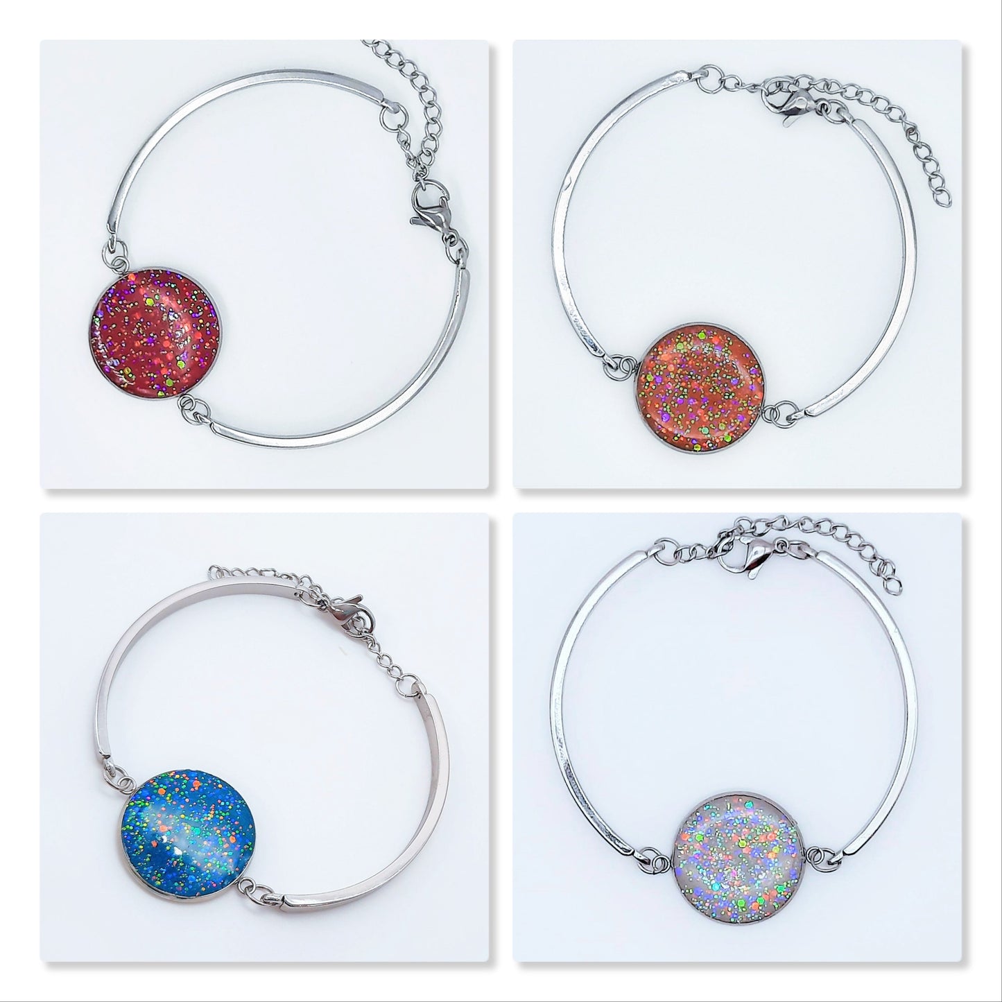 Sparkle Resin Bangle Bracelet