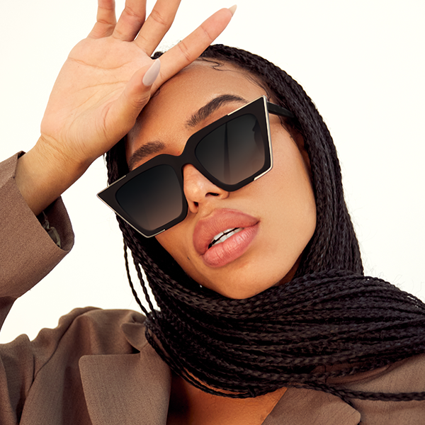The CEO - Black Faded Black Lens Cateye Sunglasses - Concordia Style Boutique