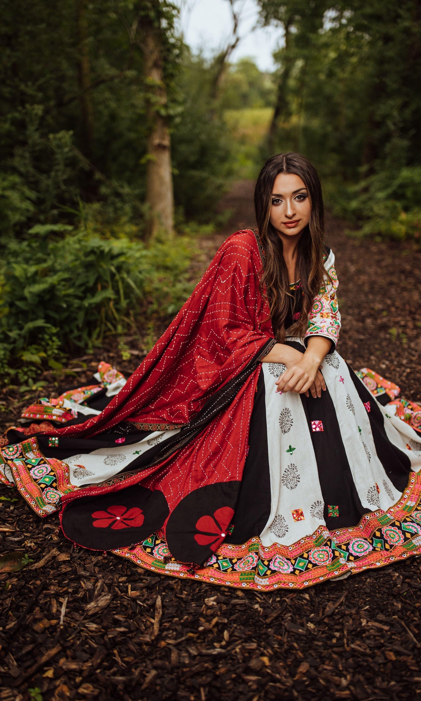 Nivienne Hand-Block Printed Chaniya Choli