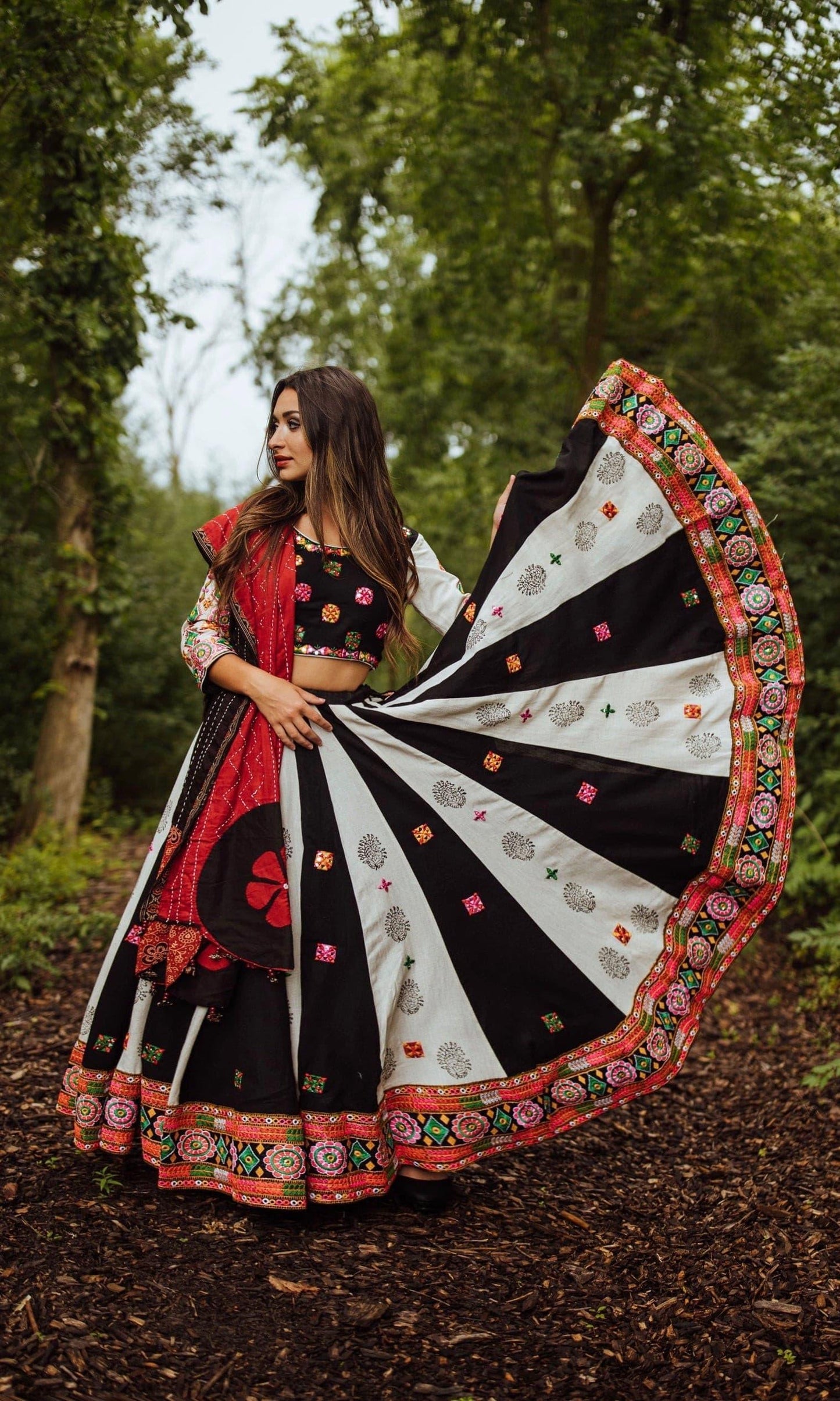 Nivienne Hand-Block Printed Chaniya Choli