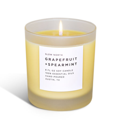 Grapefruit + Spearmint - Signature Candle - Premium Frosted Candles from Slow North - Just $36! Shop now at Concordia Style Boutique