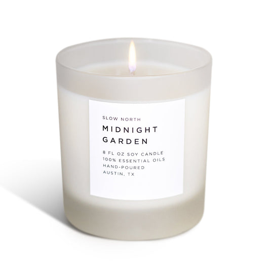 Midnight Garden - Signature Candle (Lavender + Rosemary + Geranium) - Premium Frosted Candles from Slow North - Just $36! Shop now at Concordia Style Boutique