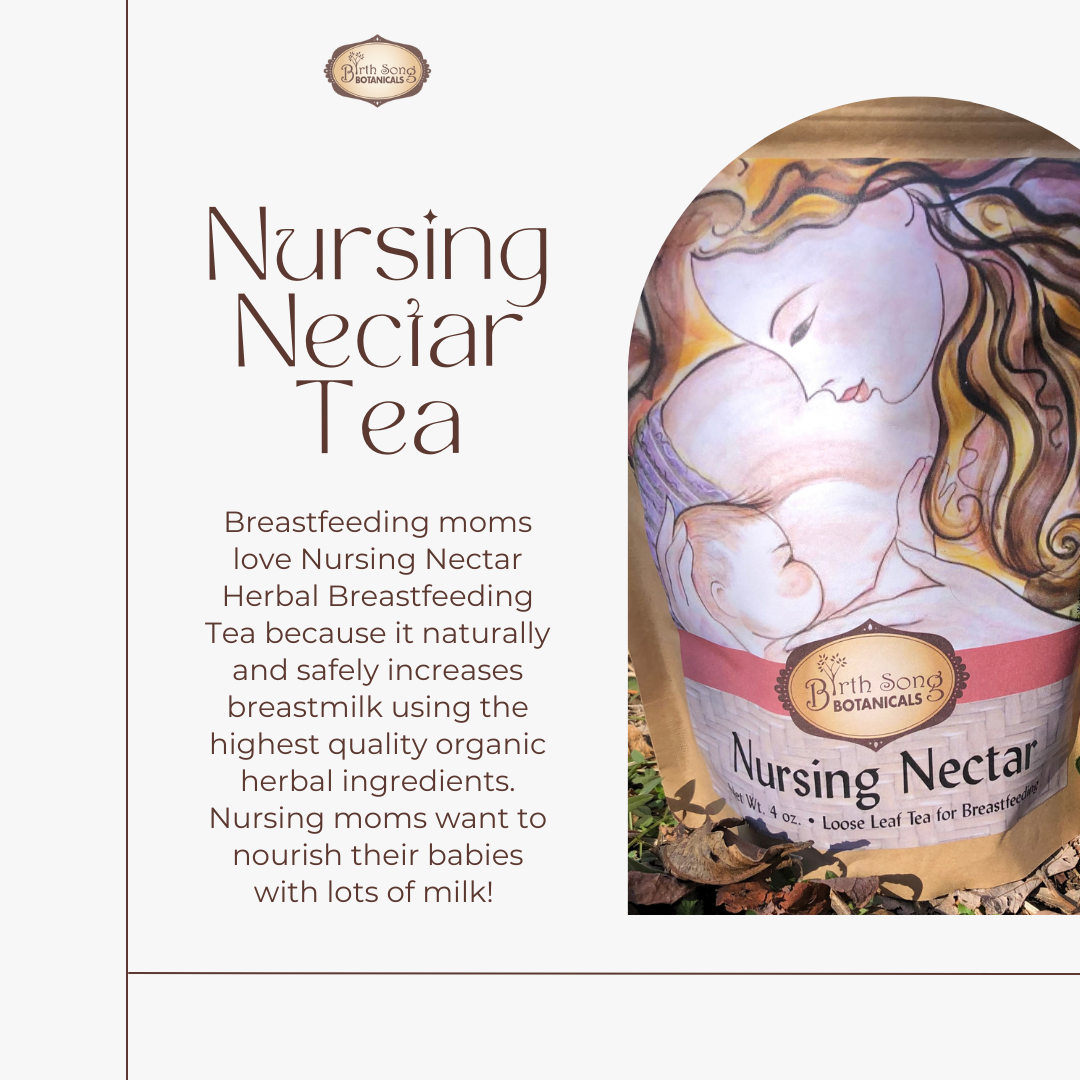 Nursing Nectar Herbal Breastfeeding Tea For Healthy Lactation and Breastmilk Supply* for Postpartum, Breastfeeding and Pumping 4 oz. - Concordia Style Boutique