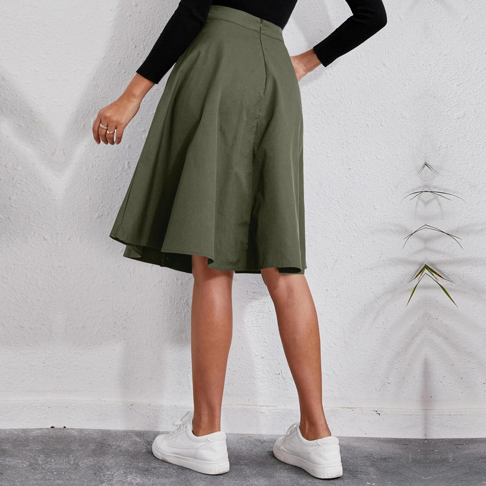 Green Pocket Skirt -clearance - Concordia Style Boutique