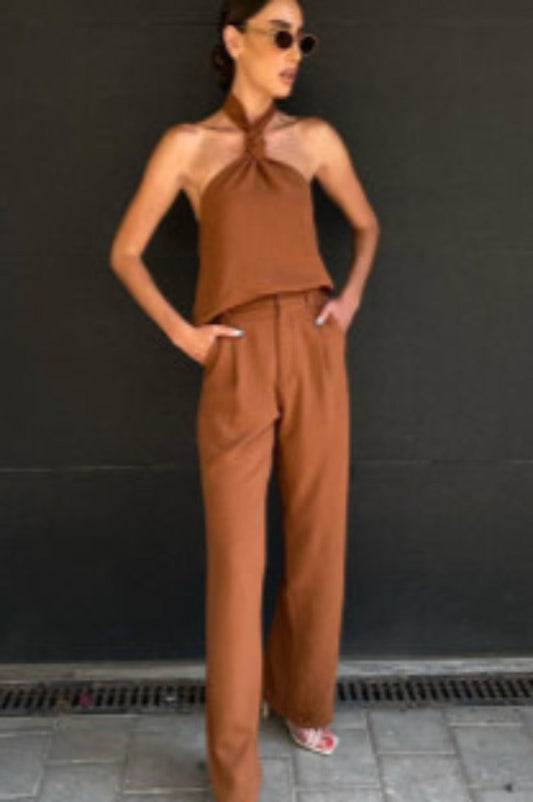High Waist Trouser Set -clearance - Concordia Style Boutique