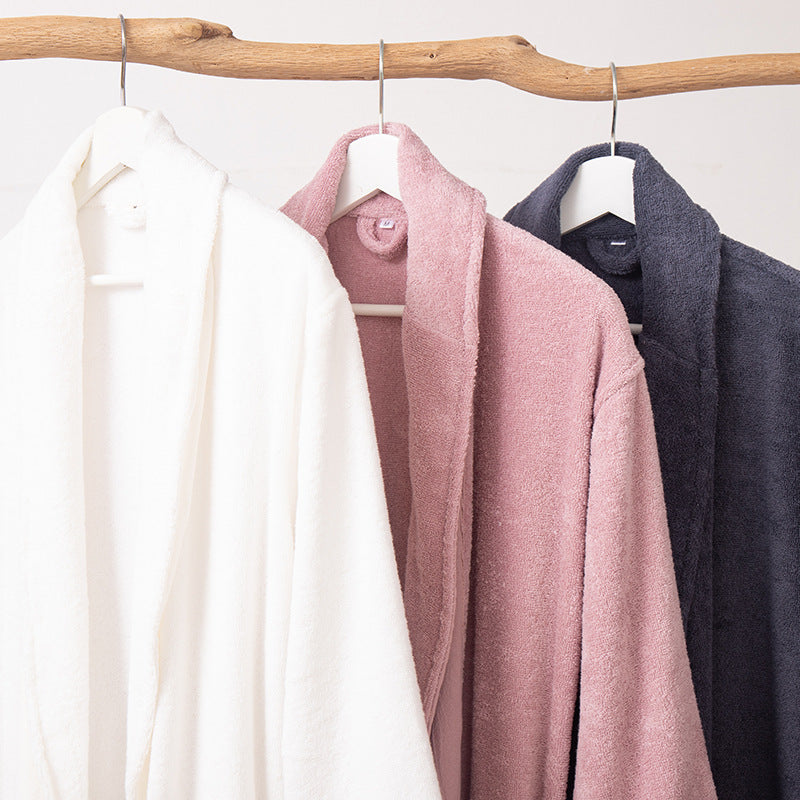 Classic Ultra-Soft Absorbent Cotton Bathrobe / Pink