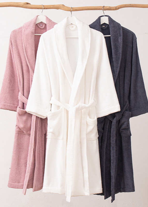 Classic Ultra-Soft Absorbent Cotton Bathrobe / Pink