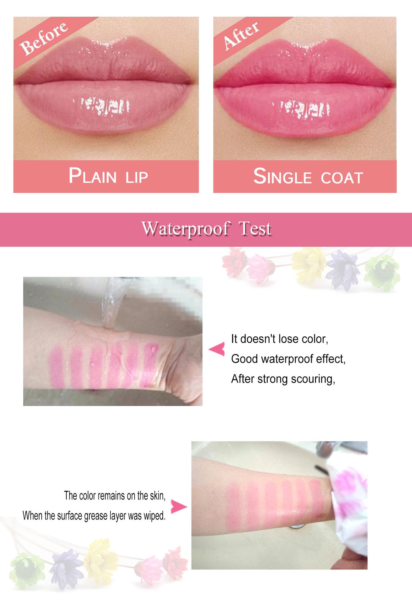 Dried Flower Jelly Lip Balm Lipstick Transparent Waterproof Crystal Lip Oil Hydrating Lip Gloss Plumper Clear Lip Plumper Makeup