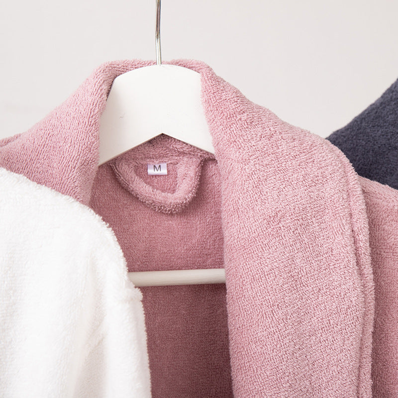 Classic Ultra-Soft Absorbent Cotton Bathrobe / Pink