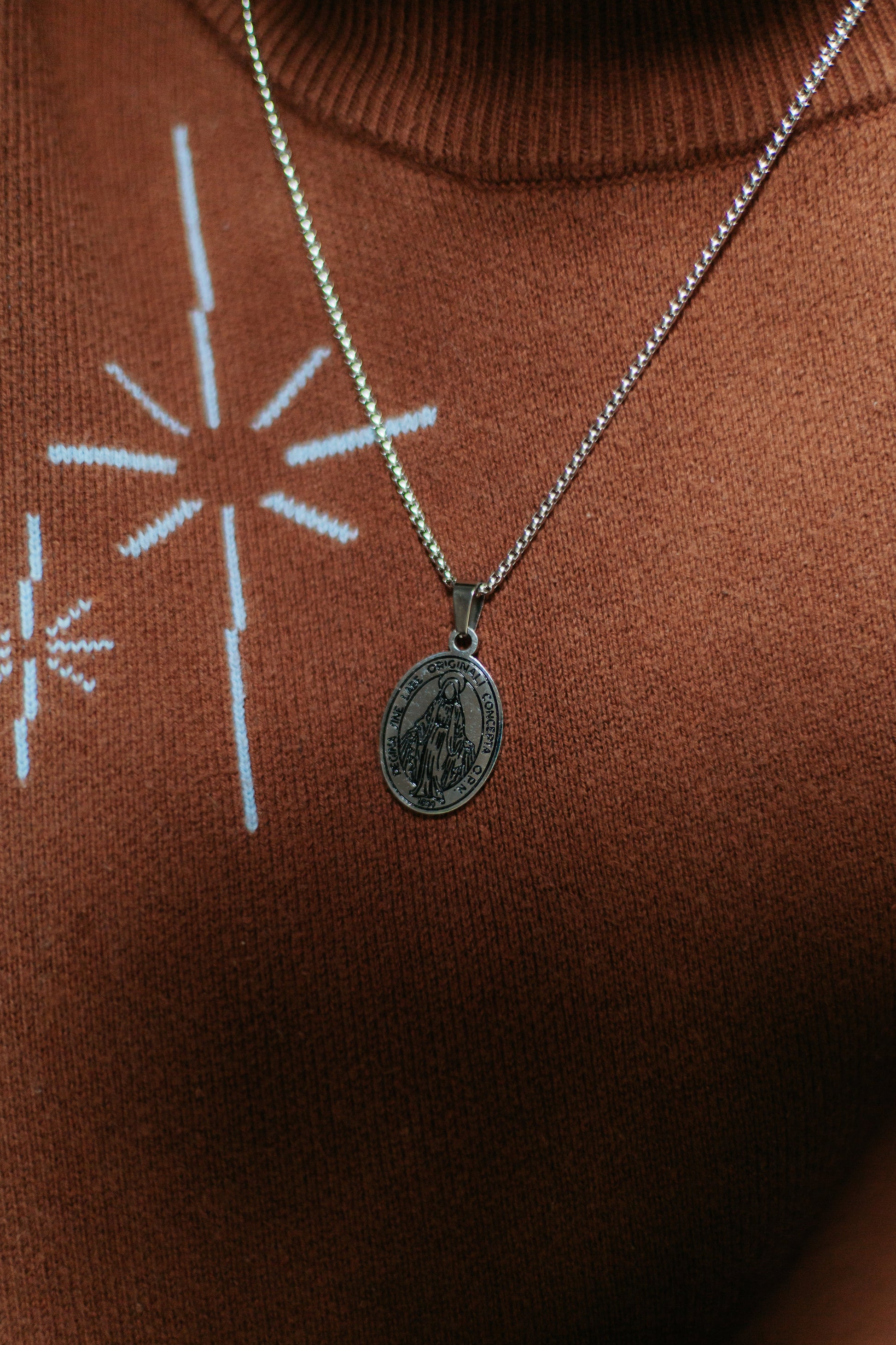 Silver Miraculous Medal for Men - Concordia Style Boutique