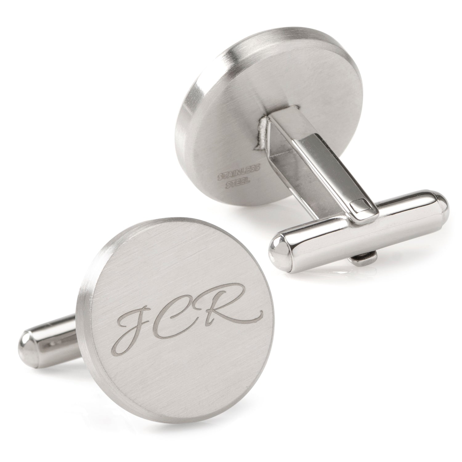 Brushed Stainless Steel Cufflinks - Concordia Style Boutique