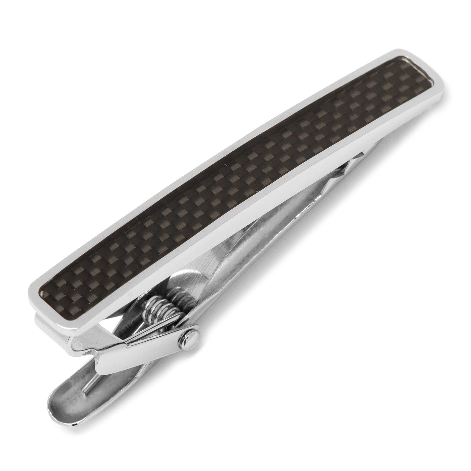 Black Carbon Fiber Stainless Steel Tie Clip - Concordia Style Boutique