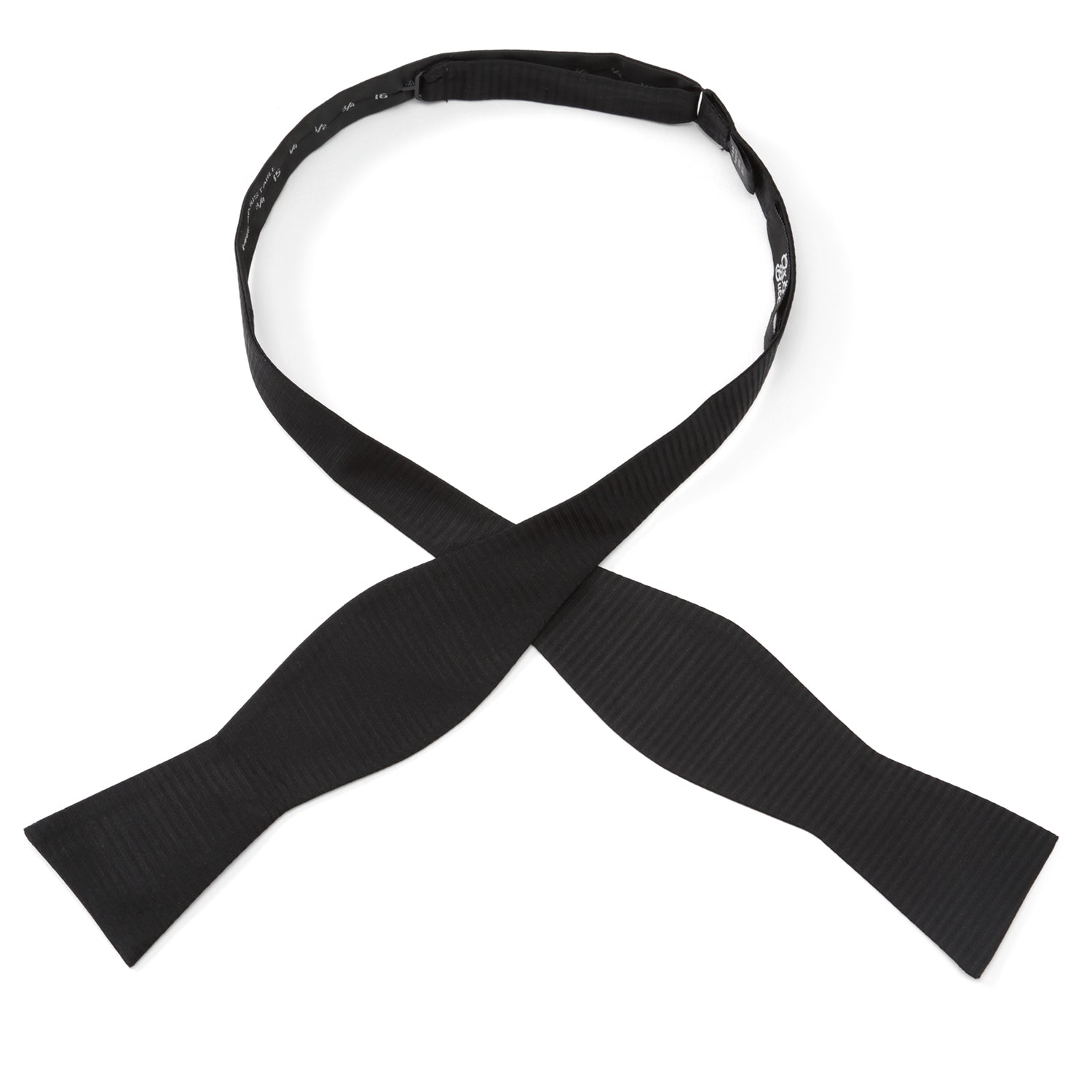 Black Formal Pinstripe Silk Bow Tie - Concordia Style Boutique