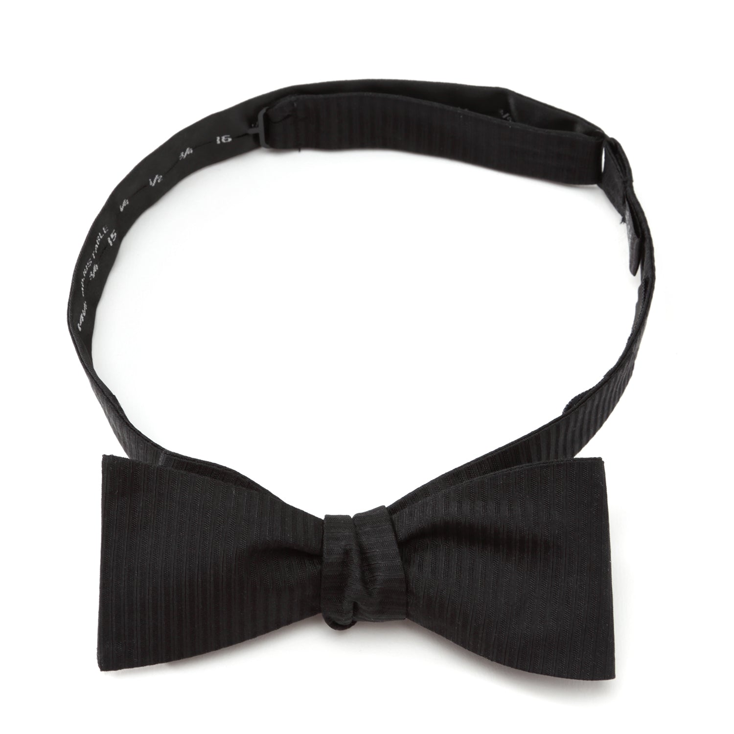 Black Formal Pinstripe Silk Bow Tie - Concordia Style Boutique