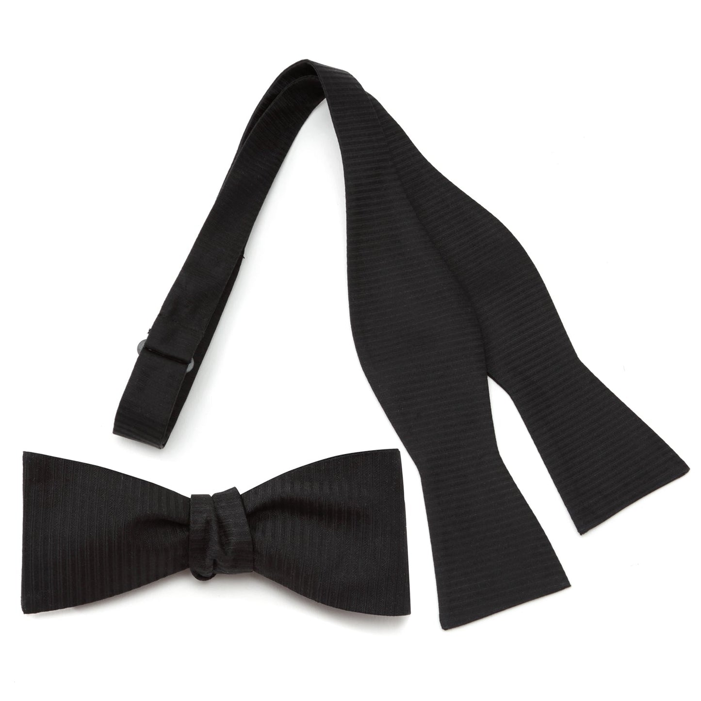 Black Formal Pinstripe Silk Bow Tie - Concordia Style Boutique