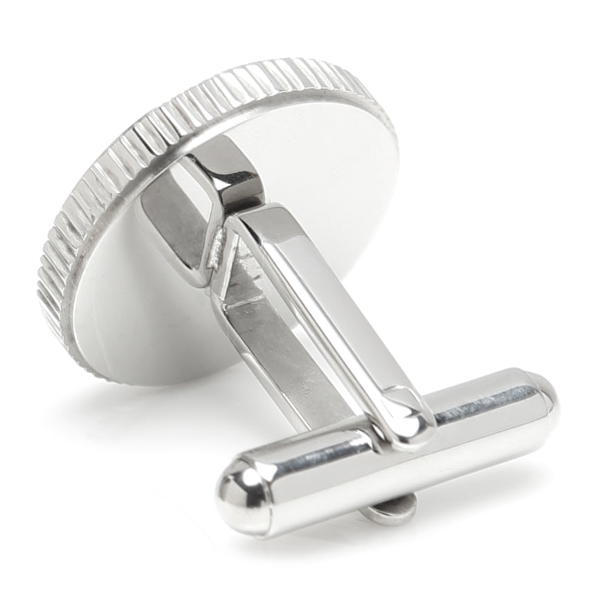 Stainless Steel Coin Edge Engravable Cufflinks - Concordia Style Boutique