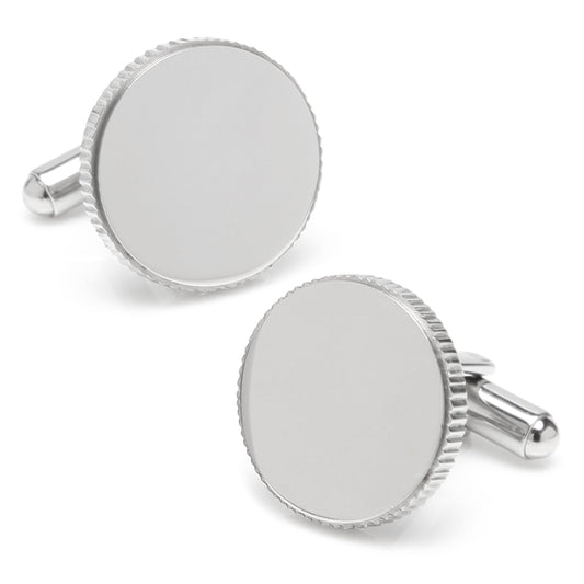 Stainless Steel Coin Edge Engravable Cufflinks - Concordia Style Boutique