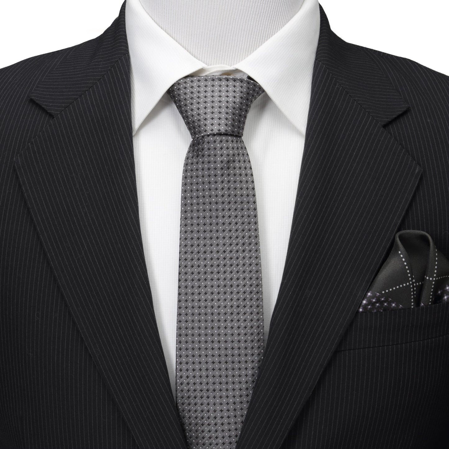 Gray Cross Dot-Men's Tie - Concordia Style Boutique