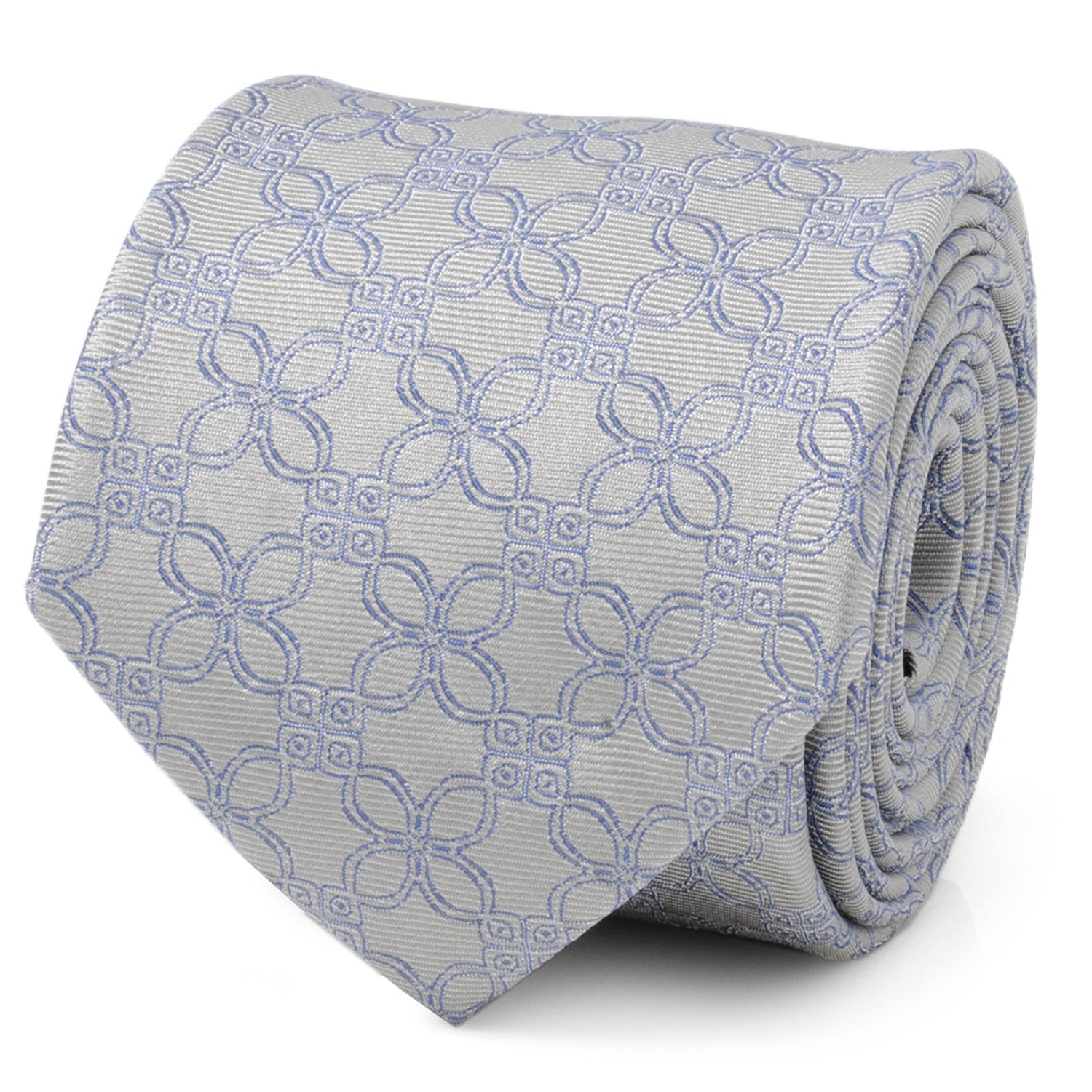 Gray Blue Art Deco Men's Tie - Concordia Style Boutique