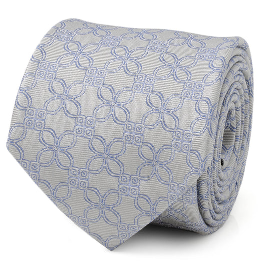 Gray Blue Art Deco Men's Tie - Concordia Style Boutique