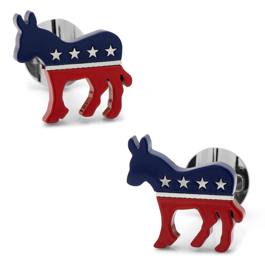 Stainless Steel Democratic Donkey Cufflinks - Premium Cufflinks from Cufflinks.com - Just $52.50! Shop now at Concordia Style Boutique