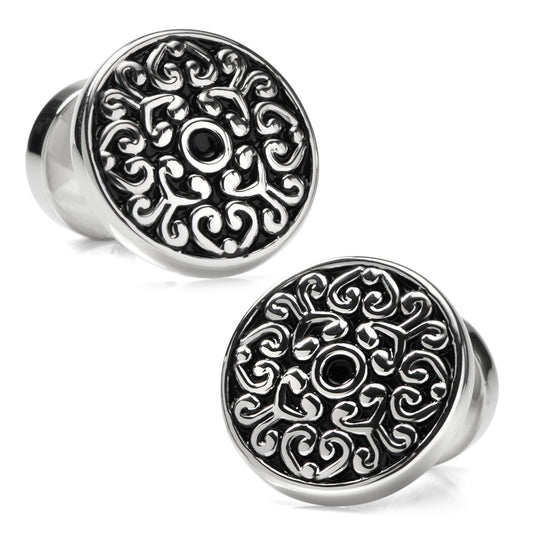 Antique Filigree Round Cufflinks - Concordia Style Boutique