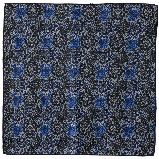 Navy Floral Pocket Square - Concordia Style Boutique