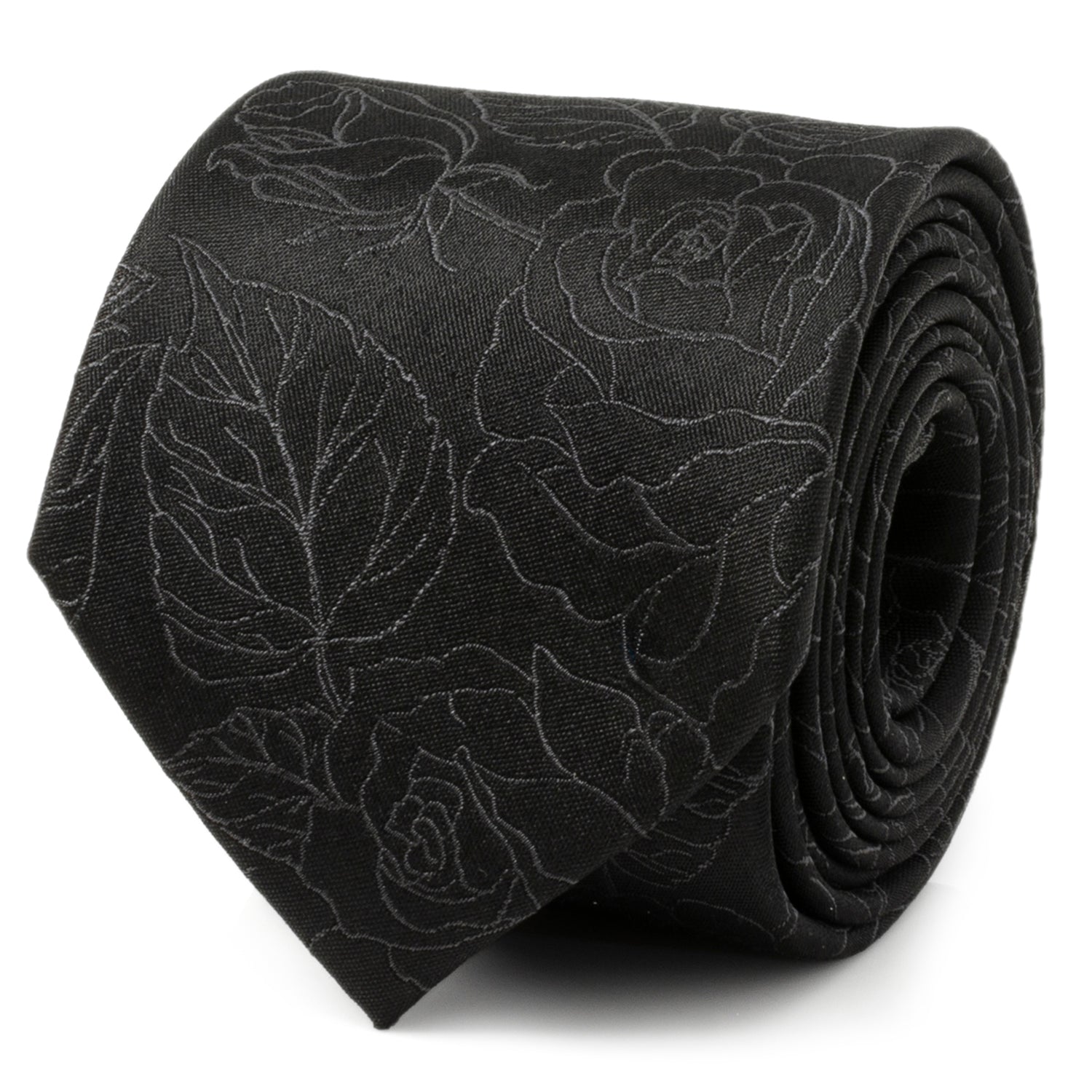 Black Floral Tie and Pocket Square Gift Set - Concordia Style Boutique