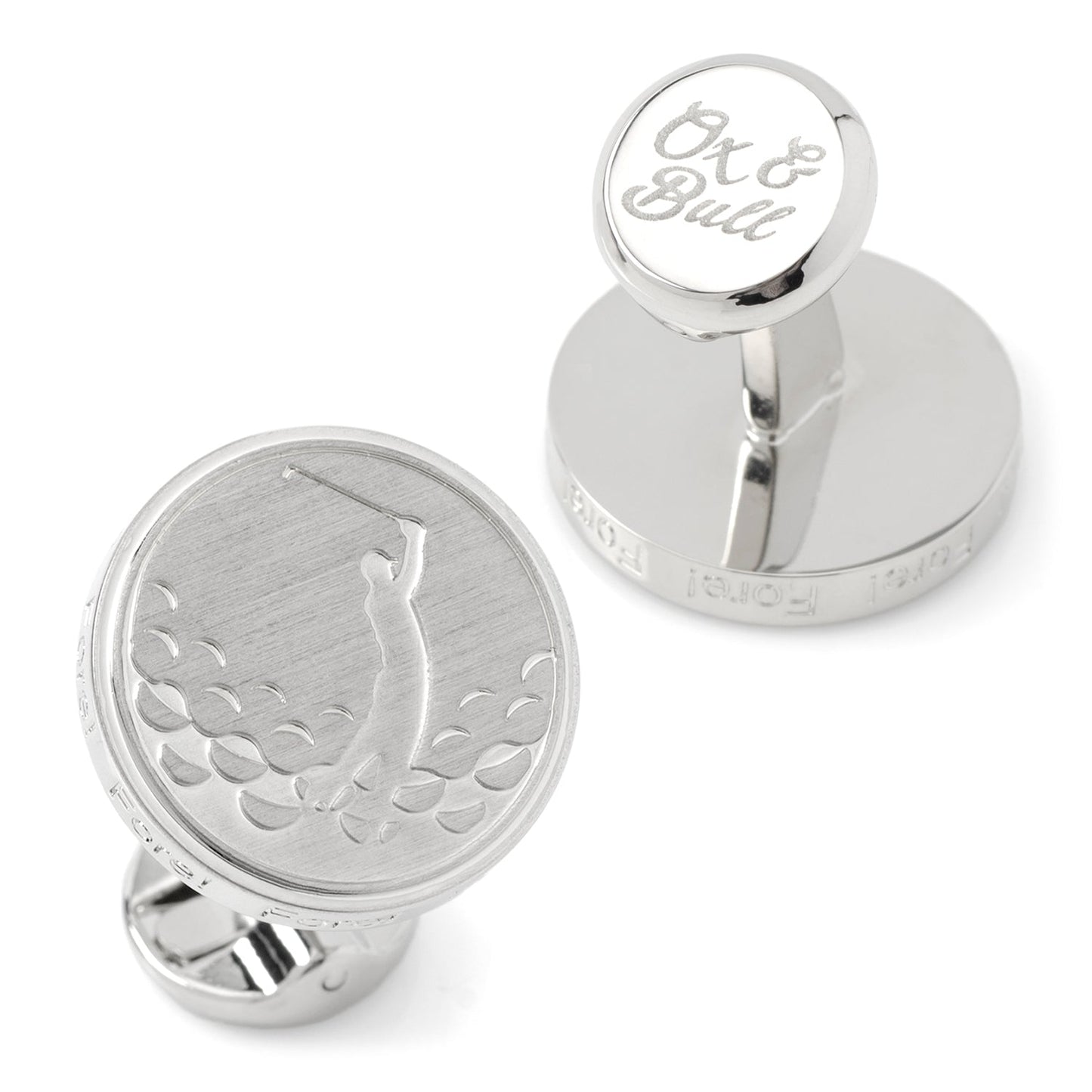 Golf Fore Silver Cufflinks - Concordia Style Boutique