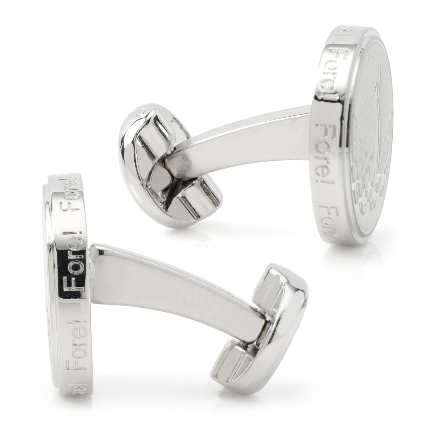 Golf Fore Silver Cufflinks - Concordia Style Boutique
