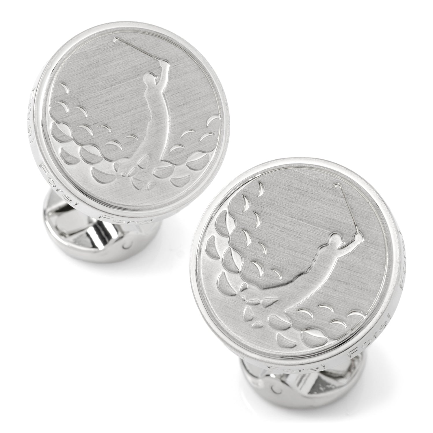Golf Fore Silver Cufflinks - Concordia Style Boutique
