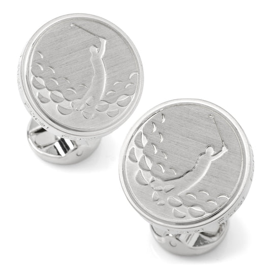 Golf Fore Silver Cufflinks - Concordia Style Boutique