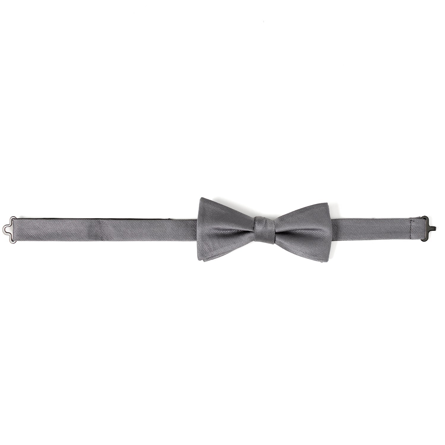 Gray Silk Bow Pre-Tie - Concordia Style Boutique