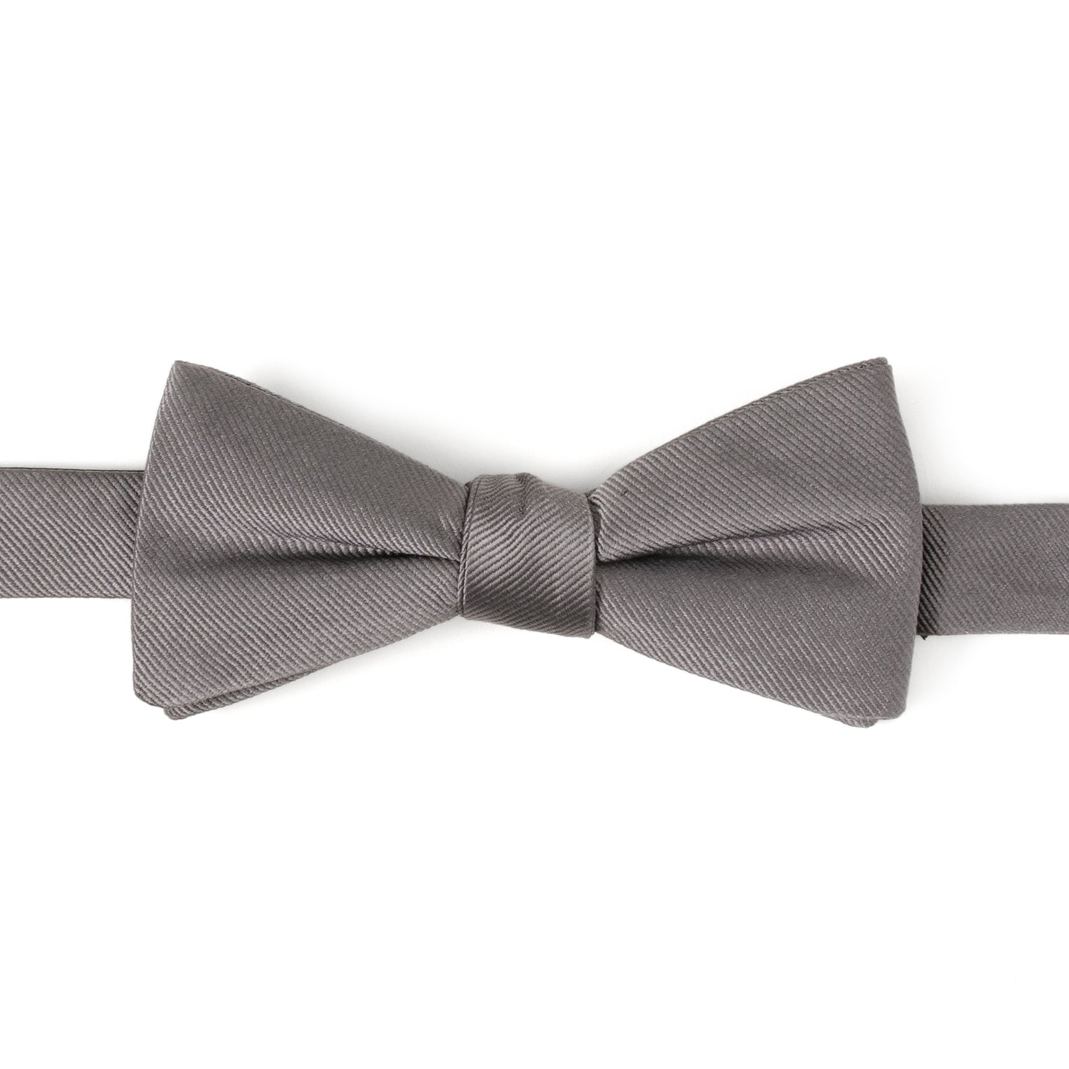 Gray Silk Bow Pre-Tie - Concordia Style Boutique