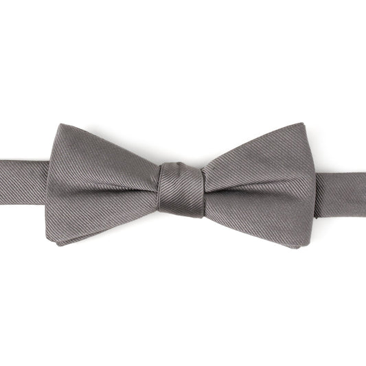 Gray Silk Bow Pre-Tie - Concordia Style Boutique