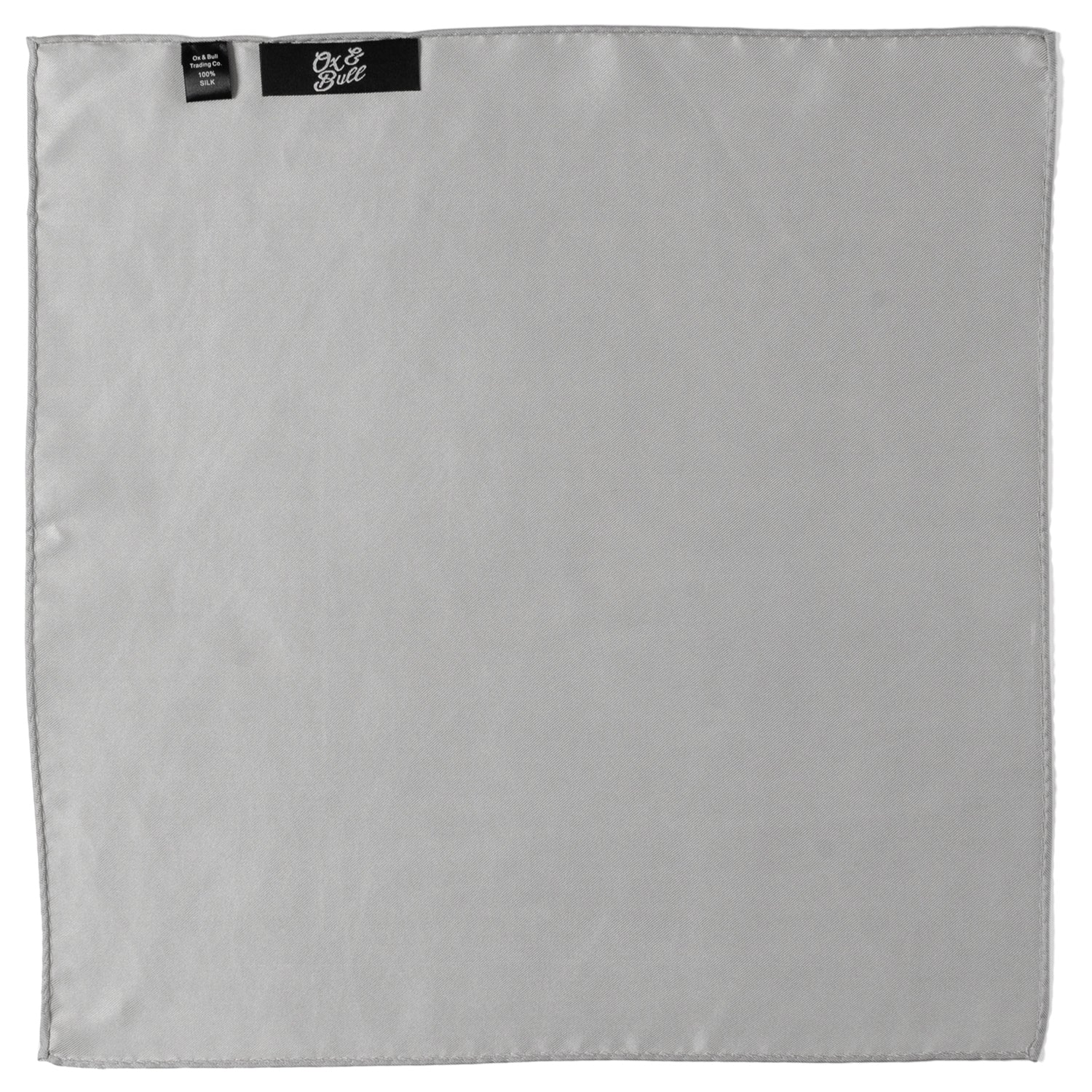 Gray Silk Pocket Square - Concordia Style Boutique