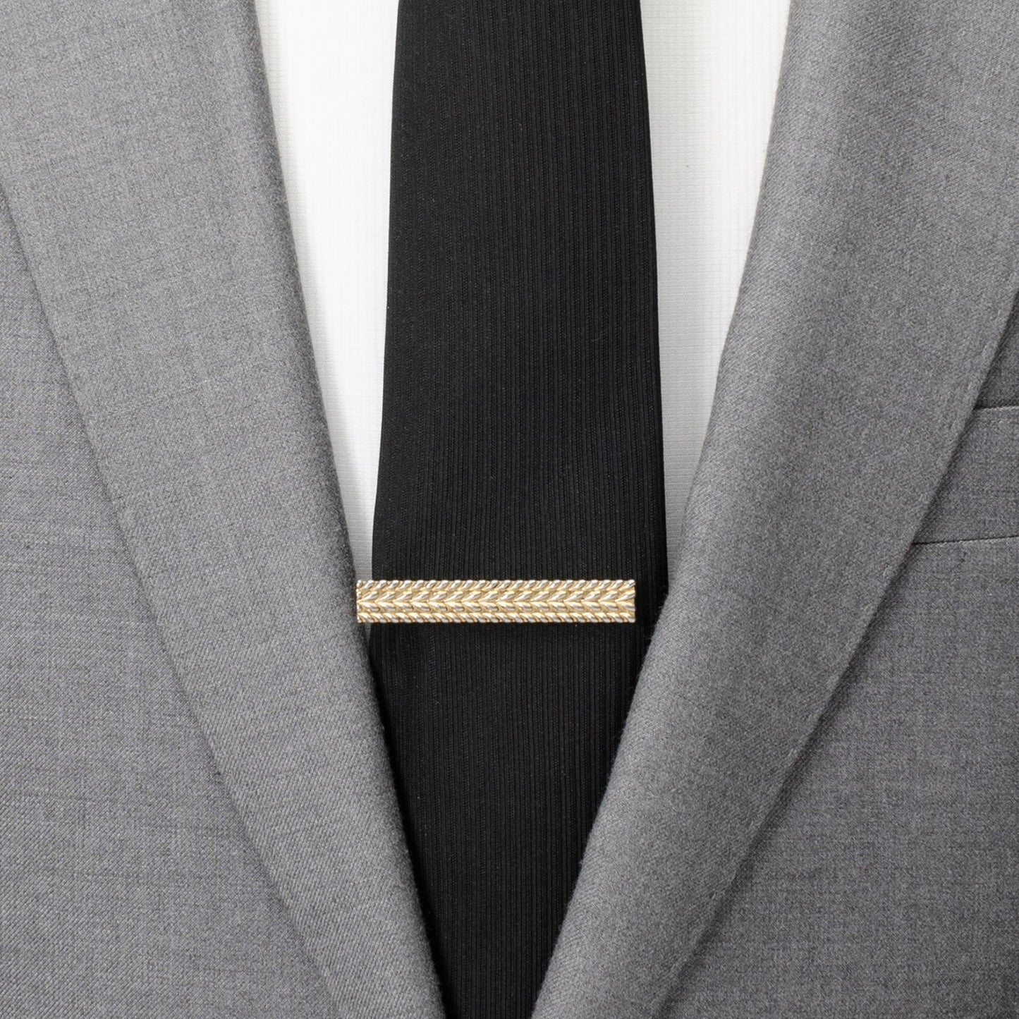 Antique Gold Herringbone Tie Clip - Concordia Style Boutique