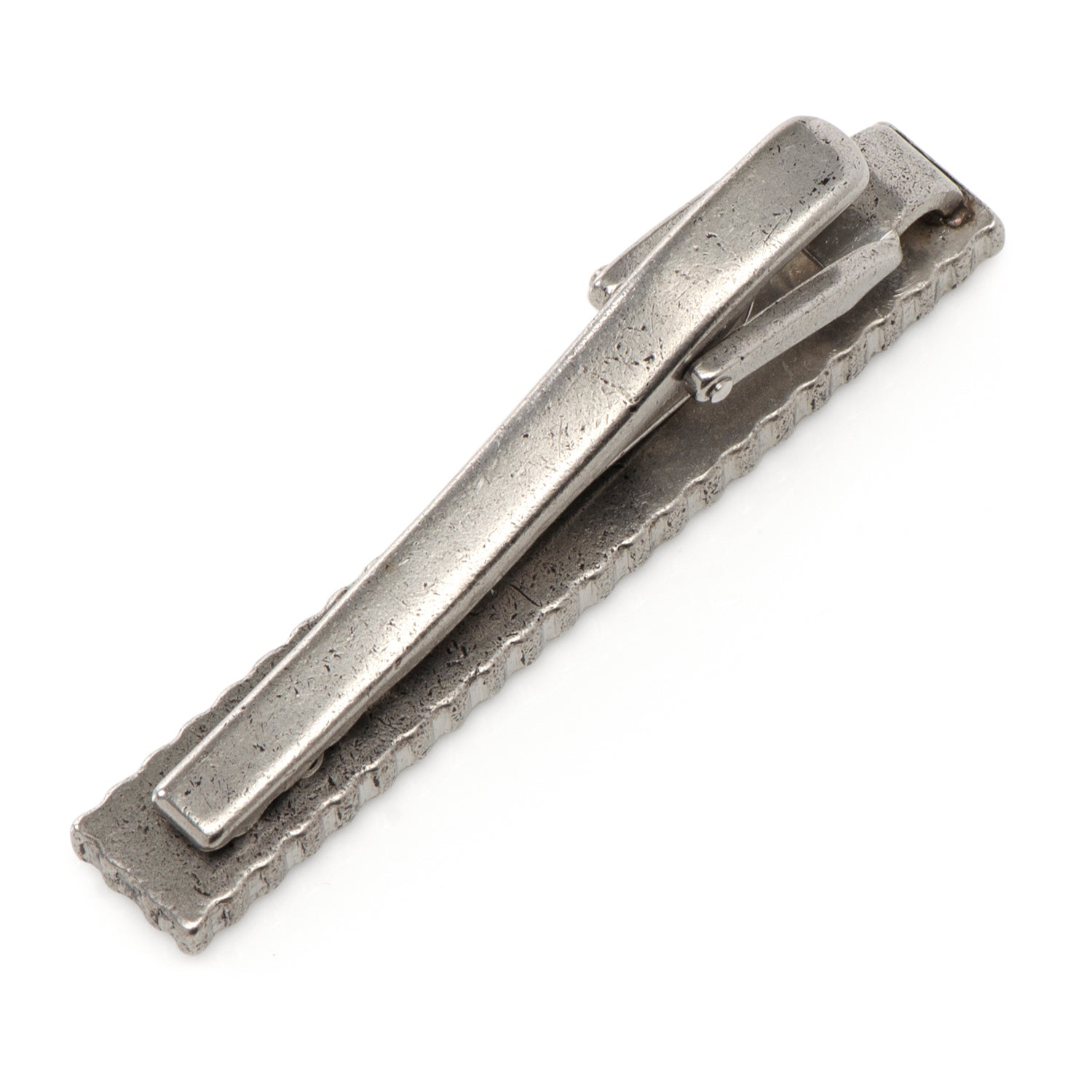 Antique Silver Herringbone Tie Clip - Concordia Style Boutique