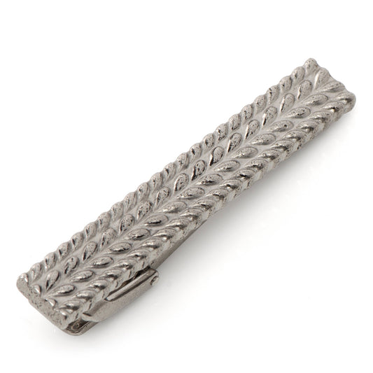 Antique Silver Herringbone Tie Clip - Concordia Style Boutique