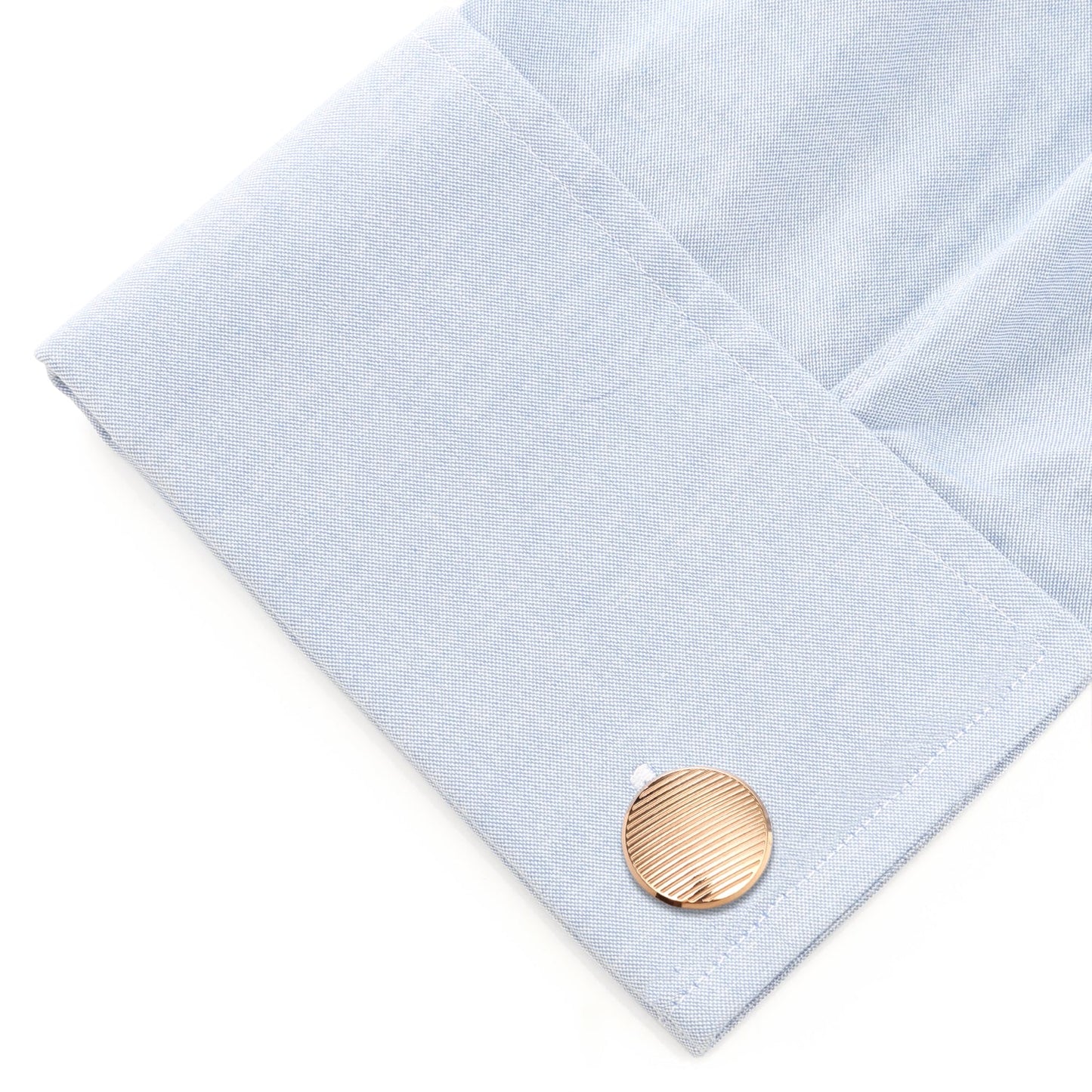 Rose Gold Line Stainless Steel Cufflinks - Concordia Style Boutique