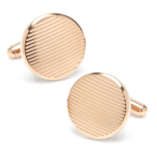 Rose Gold Line Stainless Steel Cufflinks - Concordia Style Boutique