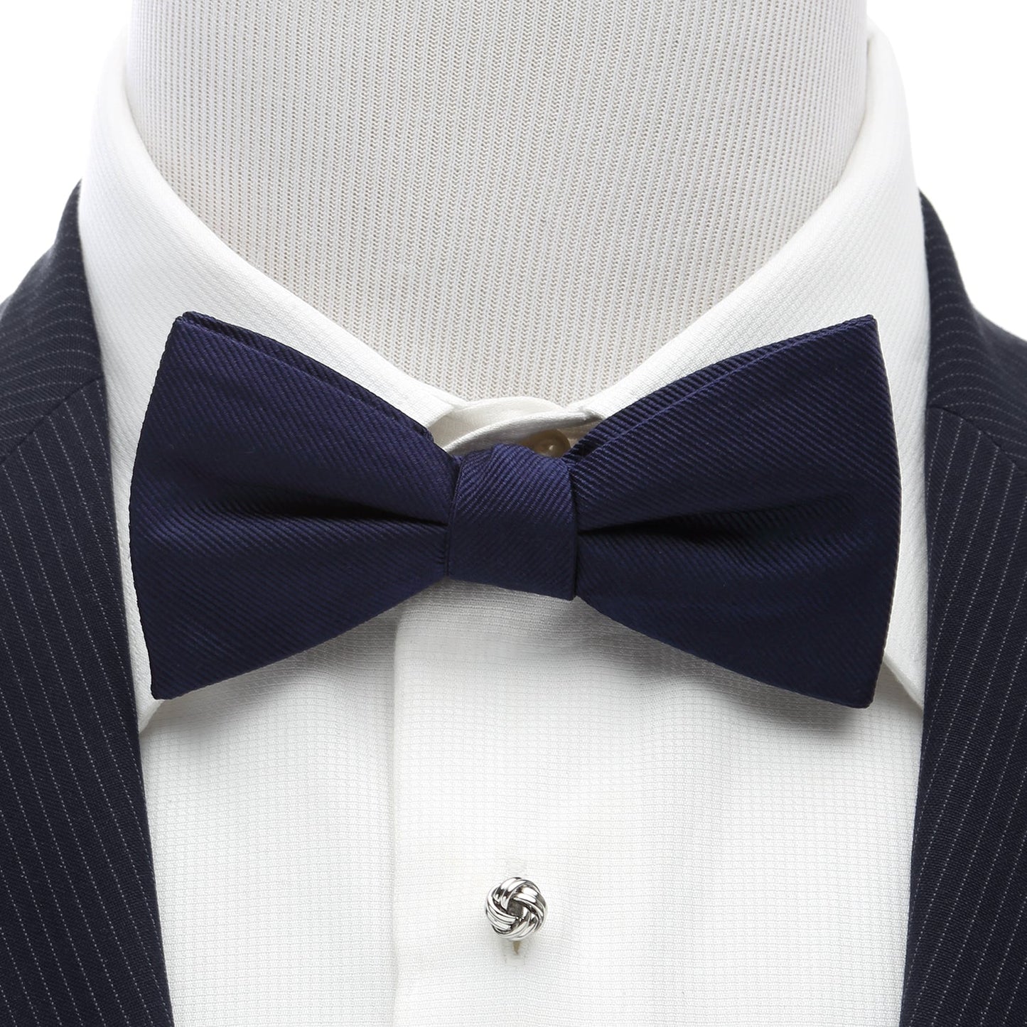 Navy Silk Bow Tie - Concordia Style Boutique
