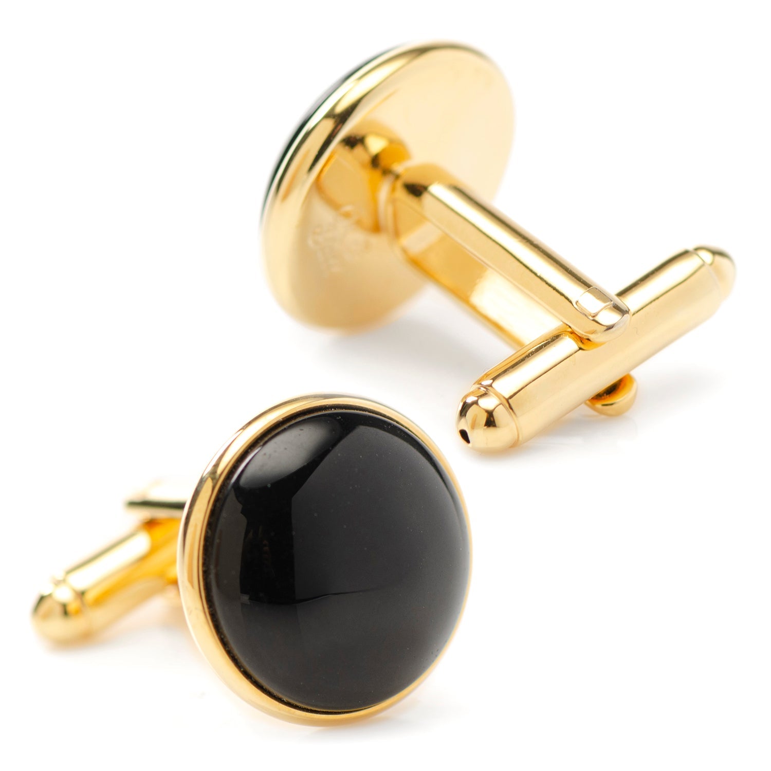 Gold and Onyx Cufflinks - Concordia Style Boutique
