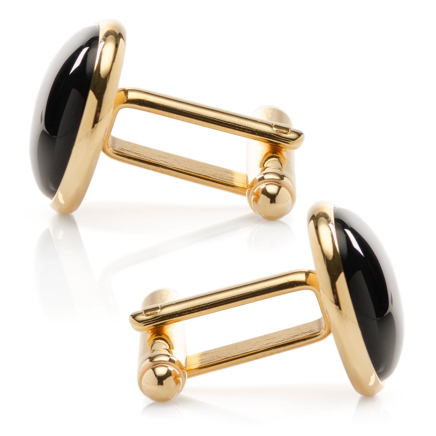 Gold and Onyx Cufflinks - Concordia Style Boutique